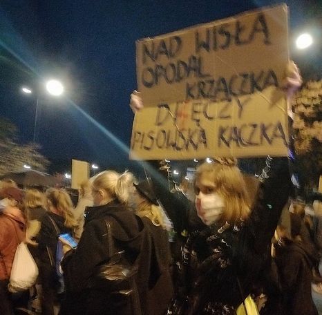 Protestujący często odnosili się do Jarosława Kaczyńskiego