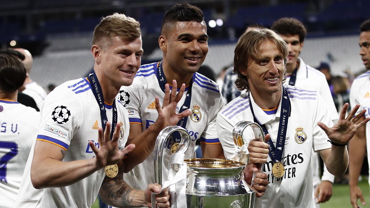 Na zdjęciu (od lewej): Toni Kroos, Casemiro i Luka Modrić