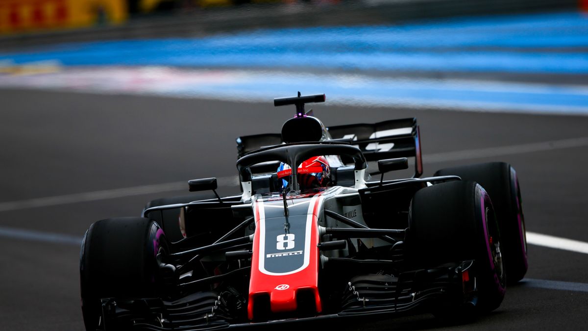Materiały prasowe / Haas / Romain Grosjean za kierownicą Haasa