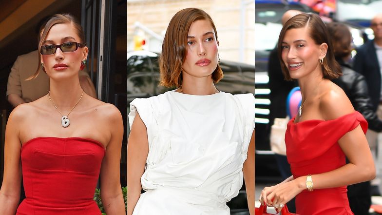 Hailey Bieber prezentuje trzy kreacje jednego dnia