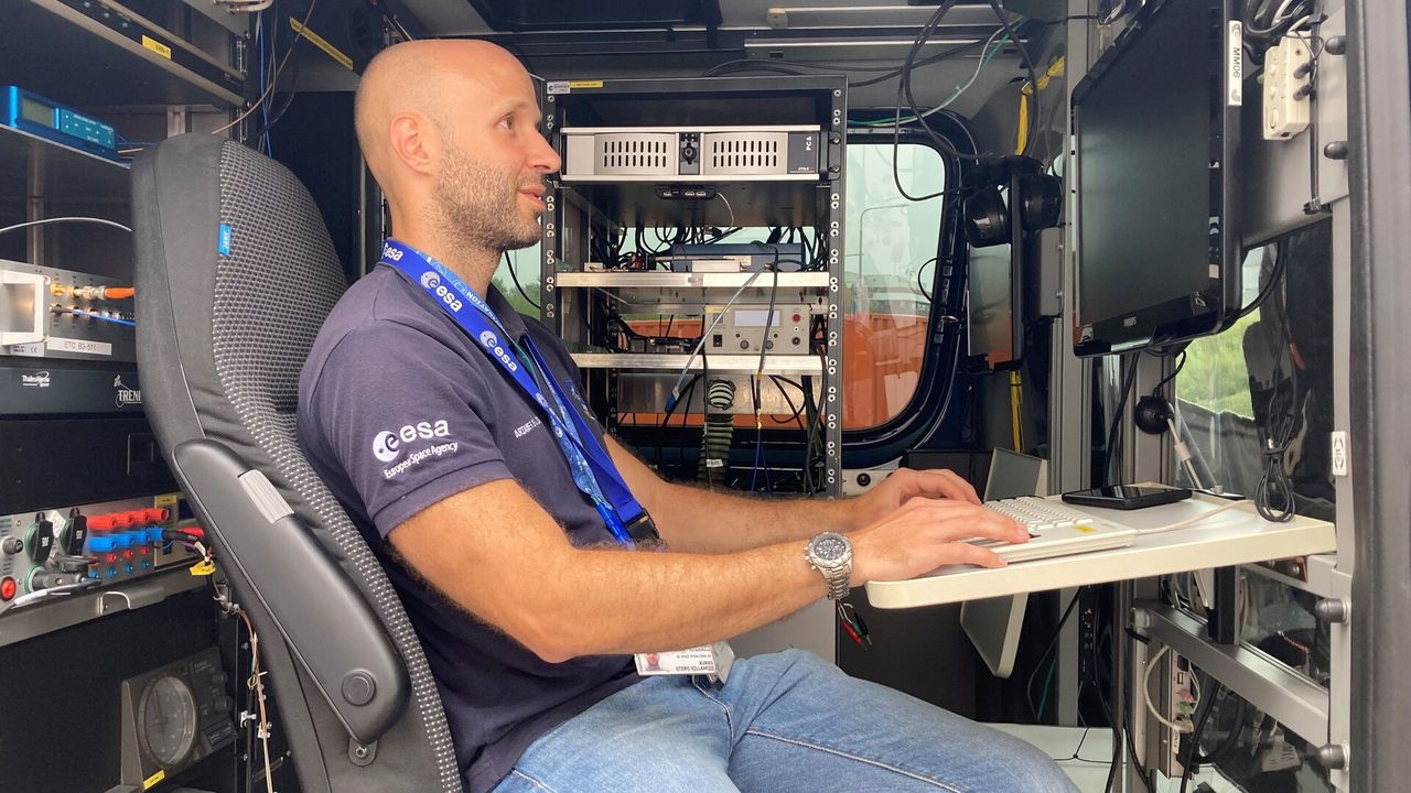 Interior of the ESA test vehicle