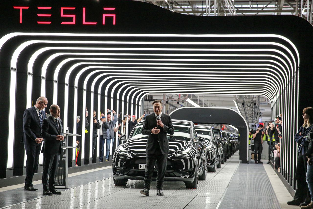 Elon Musk na otwarciu Gigafactory Berlin-Brandenburg 