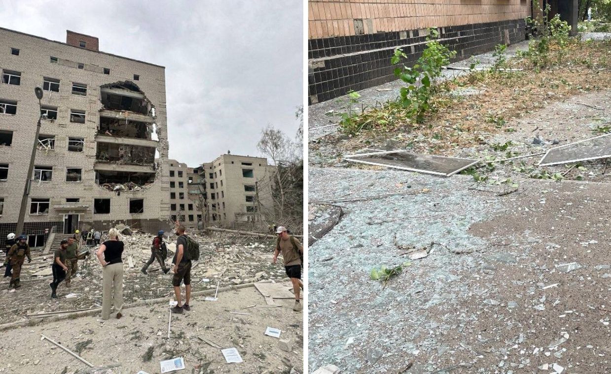 Dramatic scenes in Połtawa. People didn't have time to get to the shelters.