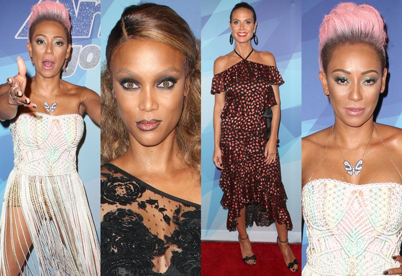 Mel B, Tyra Banks i Heidi Klum na nagraniu amerykańskiego "Mam talent"