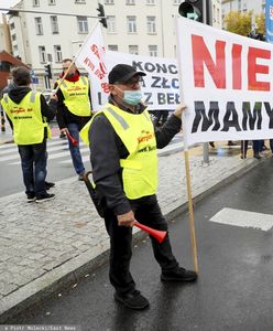 Warszawa. Górnicy protestują w centrum miasta