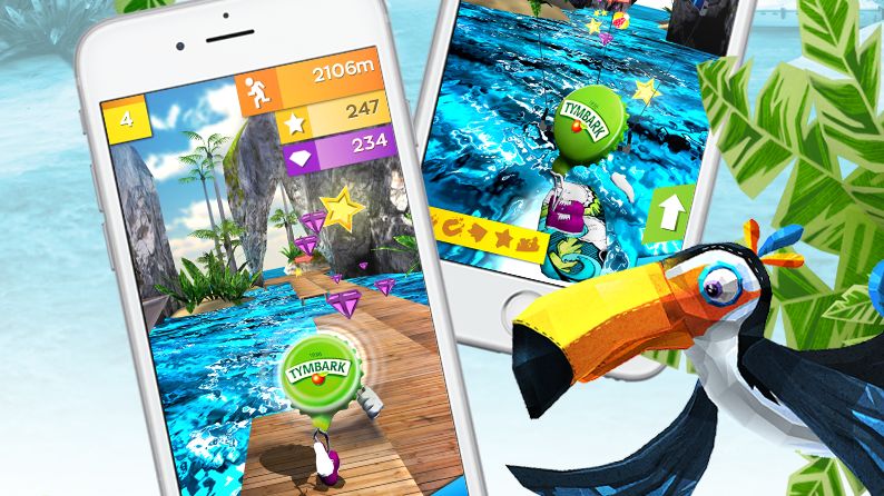 Run Kapsel Run to gra reklamowa wyprodukowana przez The Dust dla Tymbarku