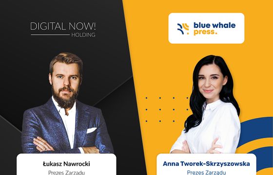 Digital Now inwestuje 2 mln zł w w wydawnictwo Blue Whale Press