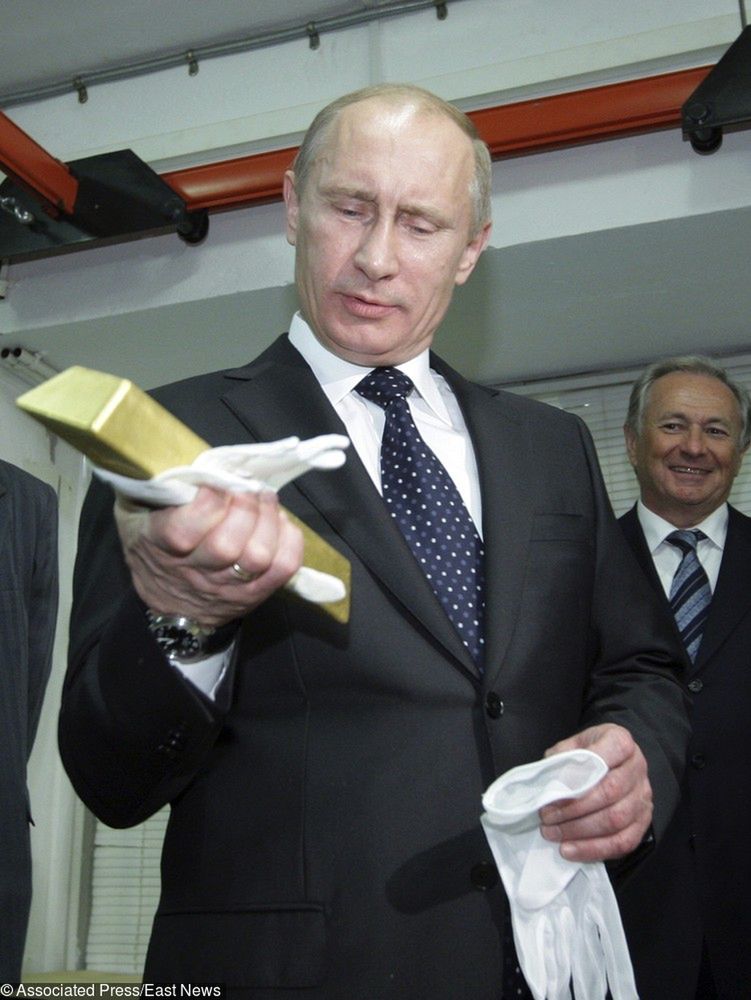 Rezerwy złota Rosji stale rosną.