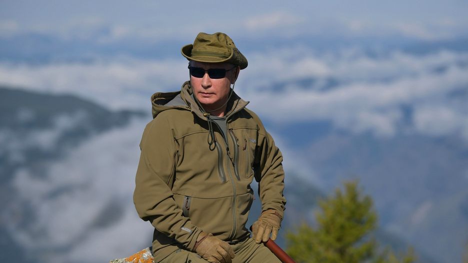 SIBERIA, RUSSIA - OCTOBER 7: (----EDITORIAL USE ONLY  MANDATORY CREDIT - " KREMLIN PRESS SERVICE / HANDOUT" - NO MARKETING NO ADVERTISING CAMPAIGNS - DISTRIBUTED AS A SERVICE TO CLIENTS----)  Russian President Vladimir Putin spends time in the Siberian Taiga forest to take a break from state affairs ahead of his birthday in Siberia, Russia on October 07, 2019. (Photo by KREMLIN PRESS SERVICE / HANDOUT/Anadolu Agency via Getty Images)