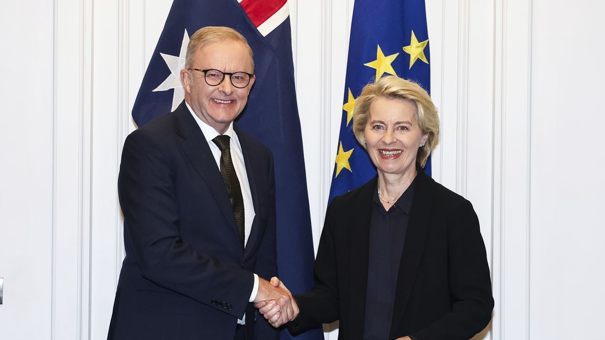 Ursula von der Leyen oraz premier Australii Anthony Albanese