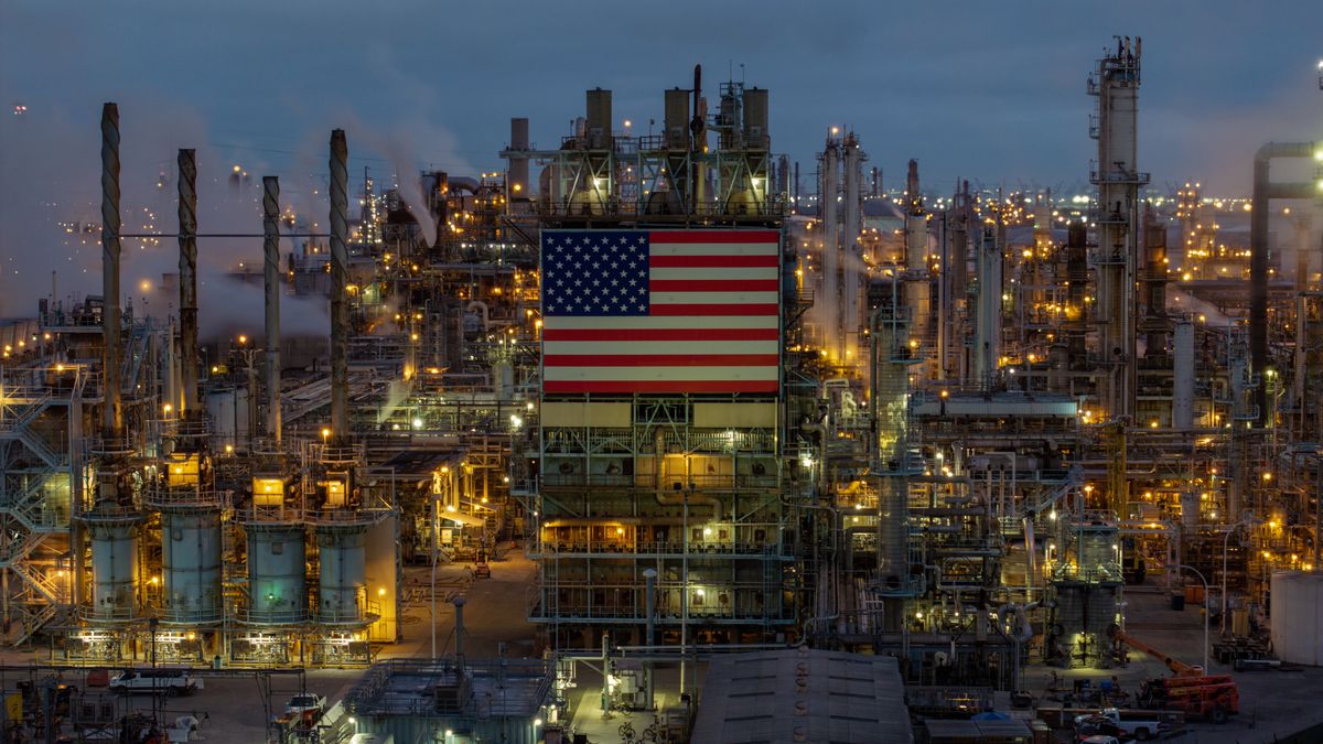 CARSON, CALIFORNIA - MARCH 10: In an aerial view, Marathon Petroleum Corp's Los Angeles Refinery, one of the largest oil refineries in the North America, operates as gas prices rocket upward due to worldwide oil supply disruptions caused by the U.S. and Israeli attack on Iran, on March 10, 2026 in Carson, California. The heavy crude oil refining industry in California was already under increasing pressure before the war since the Phillips 66 refinery in Los Angeles officially shut down at the end of 2025. Valero's Oil refinery in Benicia, California is expected to add to those pressures when it fully shuts down at the end of next month. The national average gas price has risen to $3.54 and the average California gas price is currently $5.29, according to the American Automobile Association (AAA) today.  (Photo by David McNew/Getty Images)
