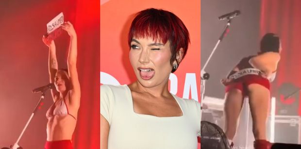 Półnaga Mery Spolsky TAŃCUJE na scenie Campus Polska i zalicza wpadkę przed Trzaskowskim: "Ktoś chce się wpi**dolić na scenę" (ZDJĘCIA)