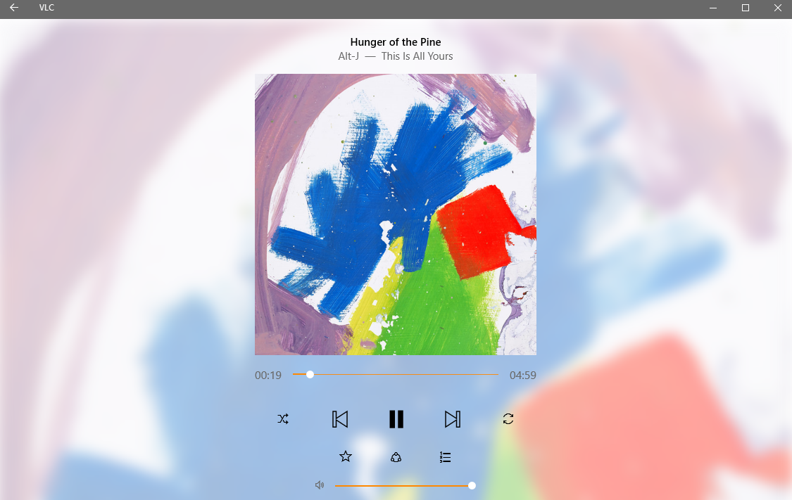 VLC odtwarza również muzykę