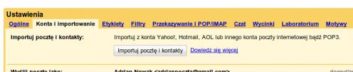 Import e-maili do Gmaila z innych kont pocztowych 2