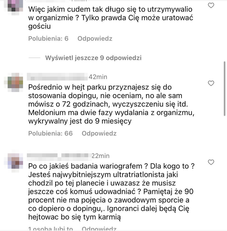 Komentarze pod postem Roberta Karasia