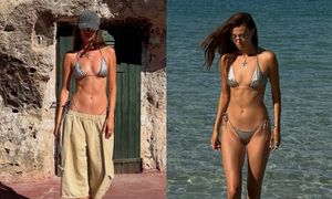 Izabella Krzan wyłania się z morskiej toni, prezentując IMPONUJĄCĄ sylwetkę w srebrnym bikini. Robi wrażenie? (ZDJĘCIA)