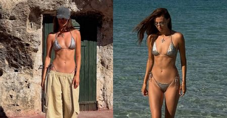 Izabella Krzan wyłania się z morskiej toni, prezentując IMPONUJĄCĄ sylwetkę w srebrnym bikini. Robi wrażenie? (ZDJĘCIA)
