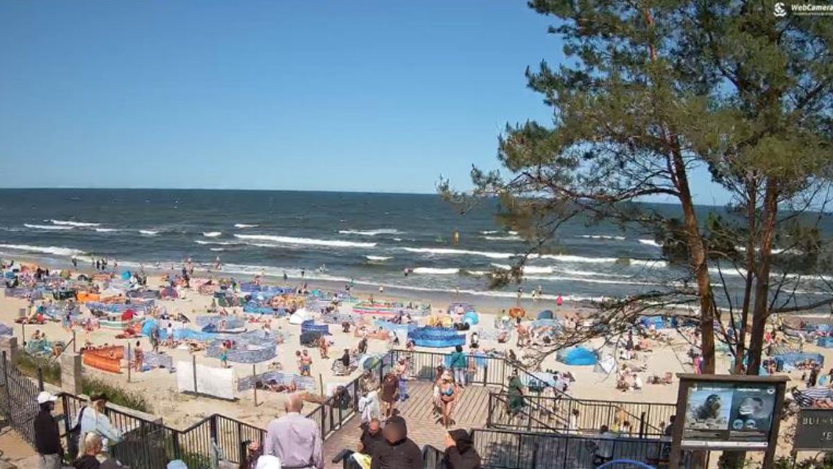 Ujęcie z plaży w Stegnie.