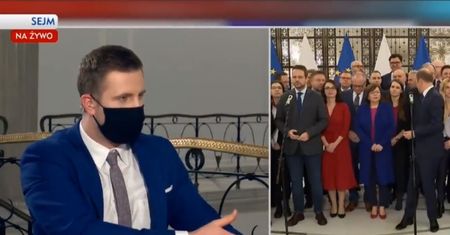 Dziennikarz TVP Info odleciał na wizji. "Banda szaleńców przejęła władzę w PO"