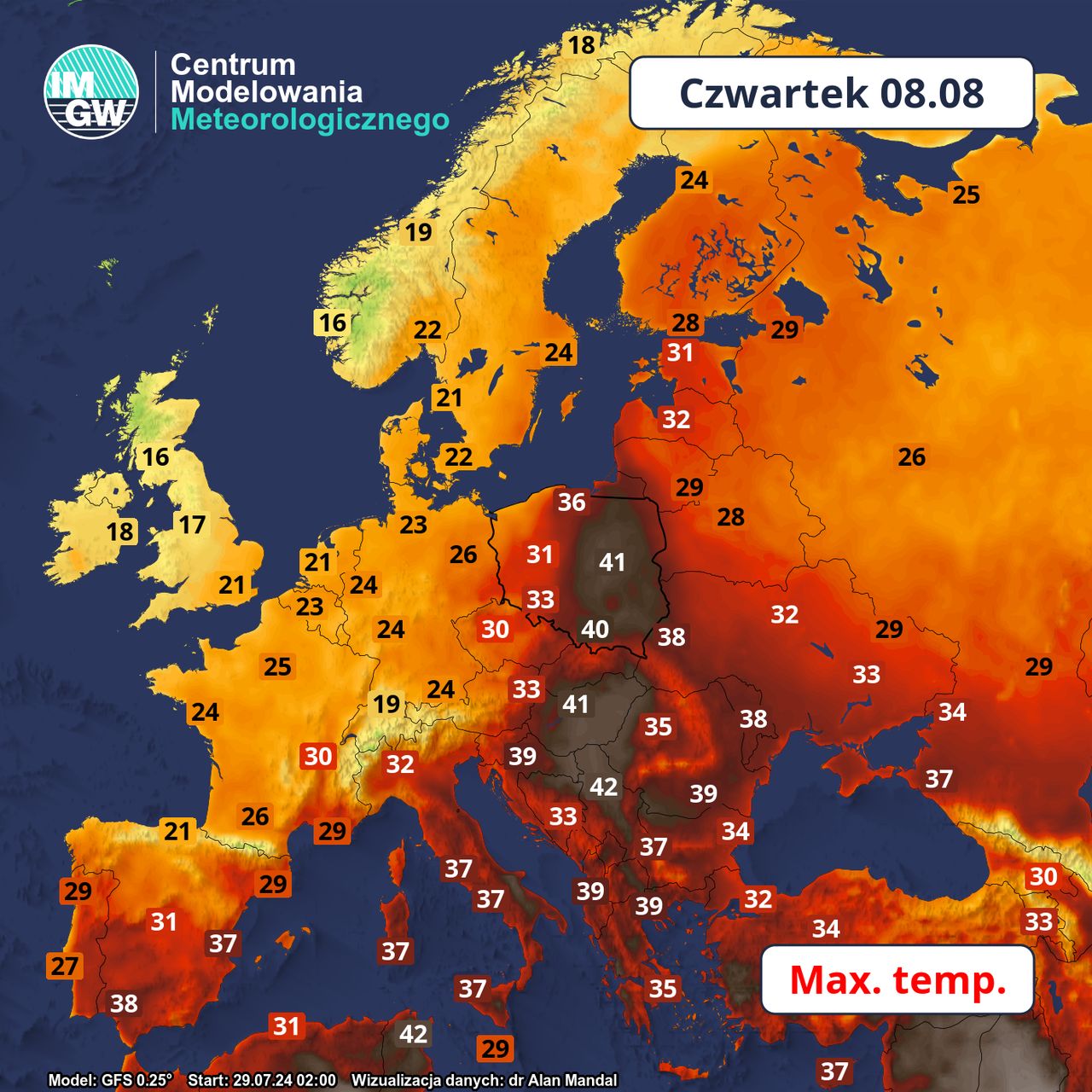 Prognozowane rekordowe upały w sierpniu