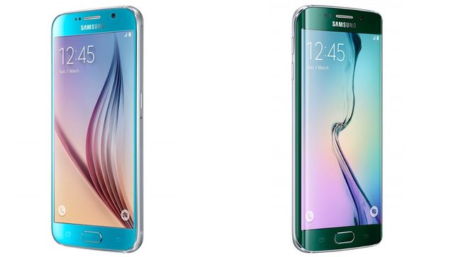 Niebieski Galaxy S6 i zielony Galaxy S6 edge