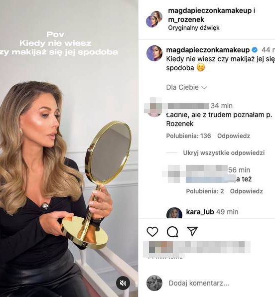 Internautki o Rozenek w makijażu