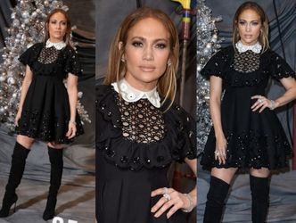 Jennifer Lopez promuje świąteczny film w stroju wyuzdanej pokojówki
