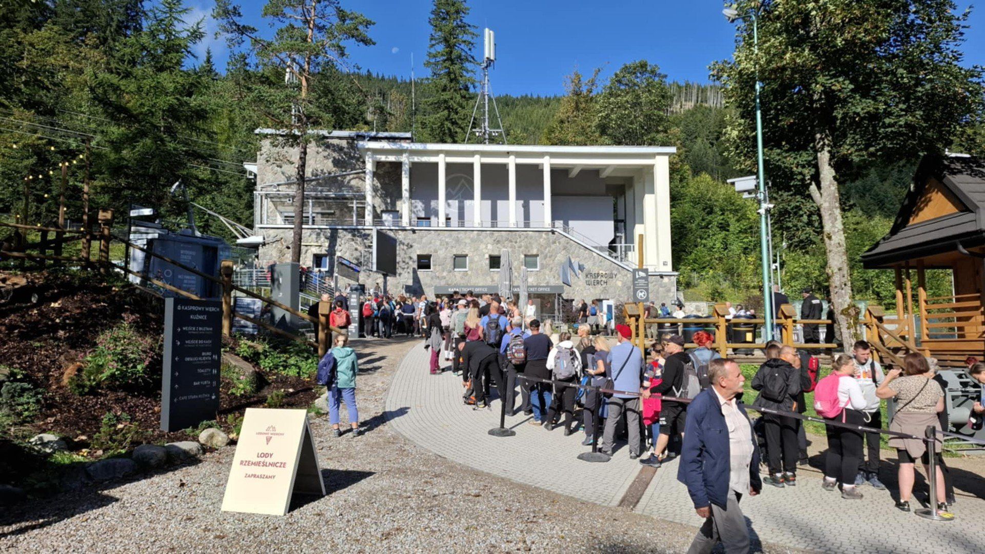 Kolejka do kolejki na Kasprowy Wierch