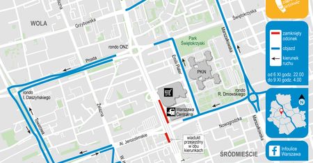 Warszawa. W weekend duże utrudnienia na stołecznych drogach