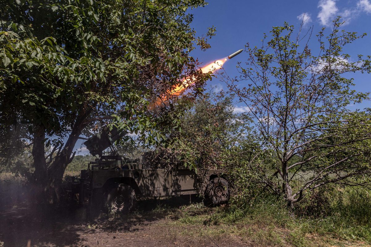 Żołnierze ukraińscy na froncie w okolicach Doniecka