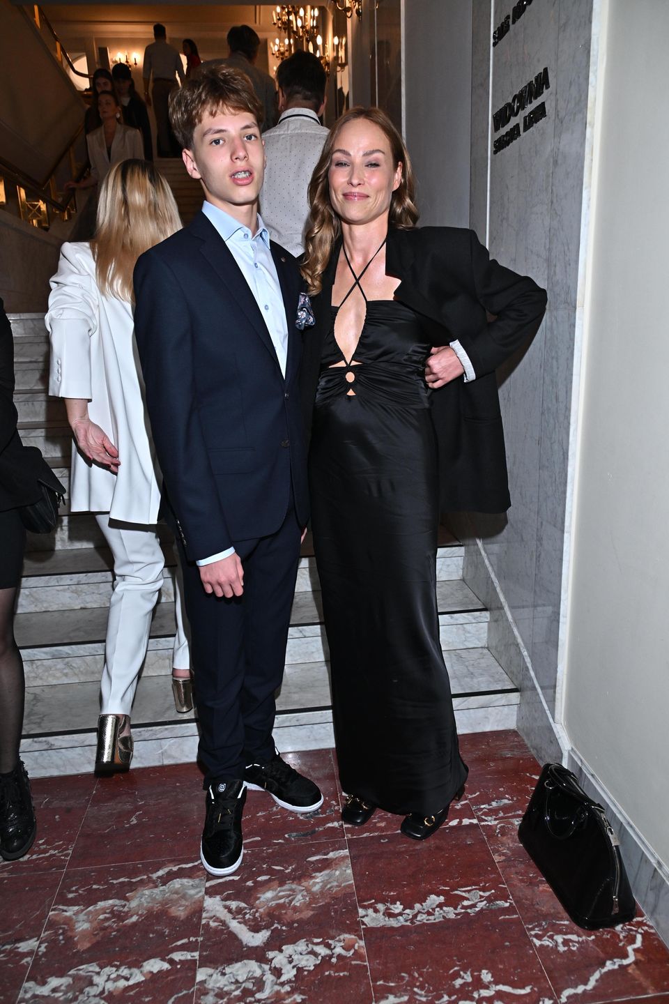 Weronika Książkiewicz z synem