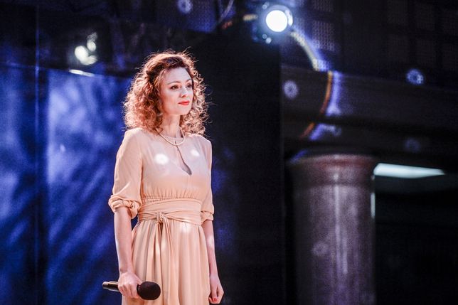 Magdalena Boczarska w trakcie próby do spektaklu "Osy" w Och Teatrze w Warszawie, listopad 2018 r.