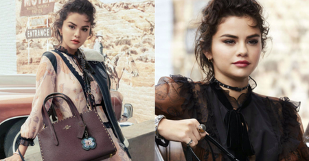 Selena Gomez promuje ubrania i torebki "własnego" projektu