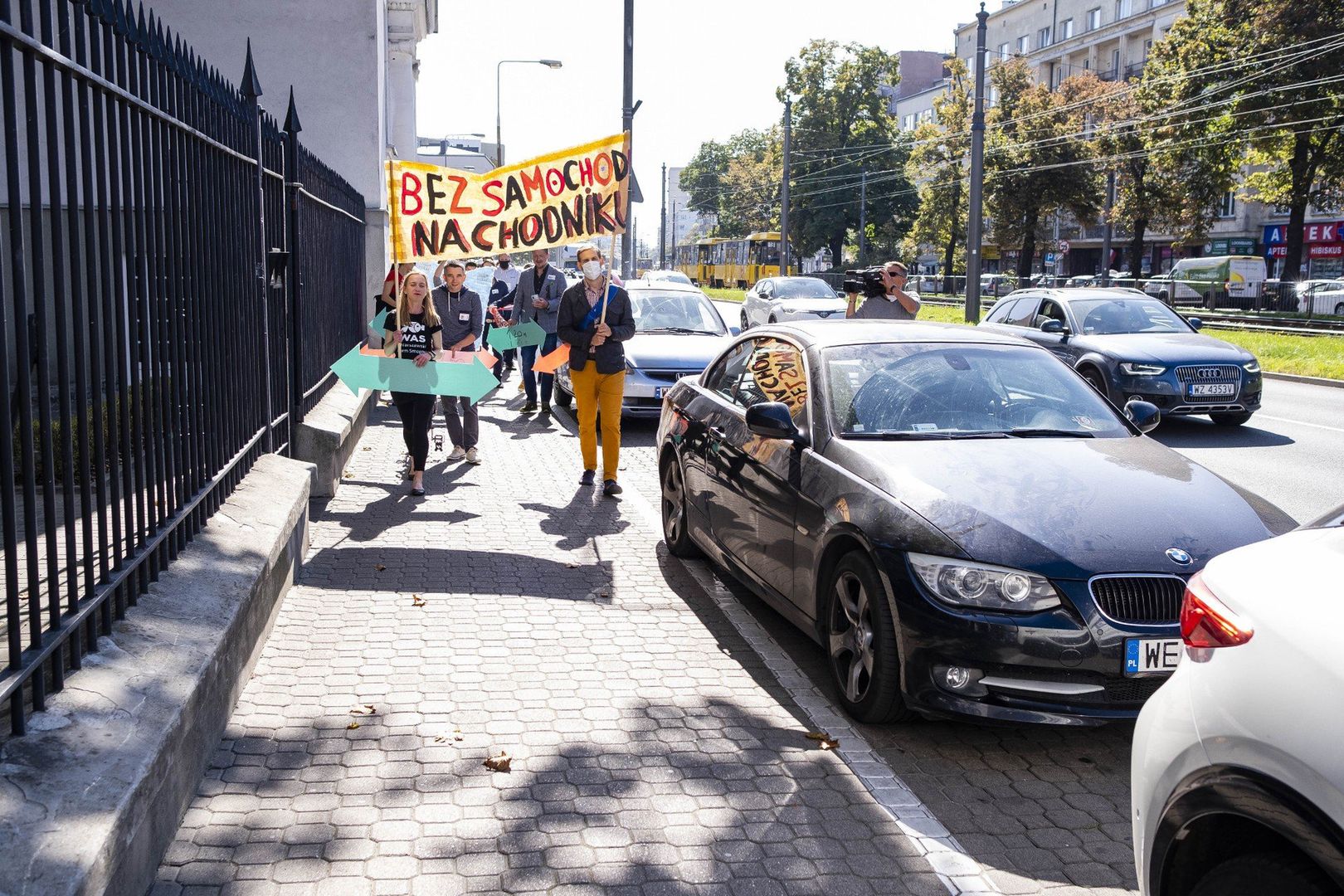 Piesza Masa Krytyczna na ul. Puławskiej w 2020 roku