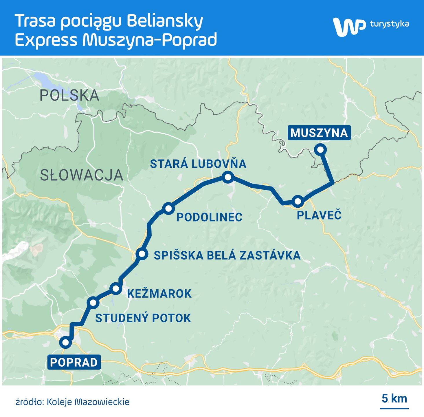 Tak przebiega trasa pociągu Beliansky Express