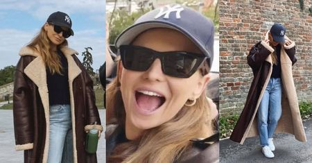 Anna Lewandowska w drogocennym kożuchu Magdy Butrym podbija Belgrad z Zofią Ślotałą (ZDJĘCIA)