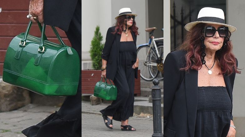 Agnieszka Fitkau-Perepeczko parkuje w niedozwolonym miejscu i znika w restauracji