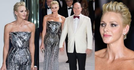 Błyszcząca księżna Charlene na balu w Monako (ZDJĘCIA)