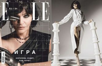 Helena Christensen jako żywy pionek w sesji dla rosyjskiego "Elle"