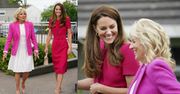 Rozpromieniona Kate Middleton w malinowej sukience Alexandra McQueena wymienia grzeczności z Jill Biden na szczycie G7 (ZDJĘCIA)