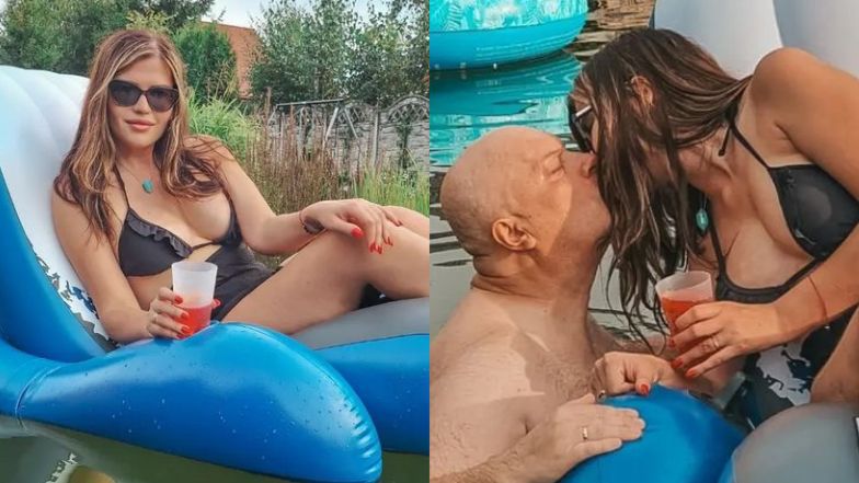 Karolina i Krzysztof Skibowie migdalą się w wodzie 