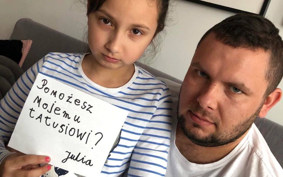 Mateusz Gąsiorowski z córką