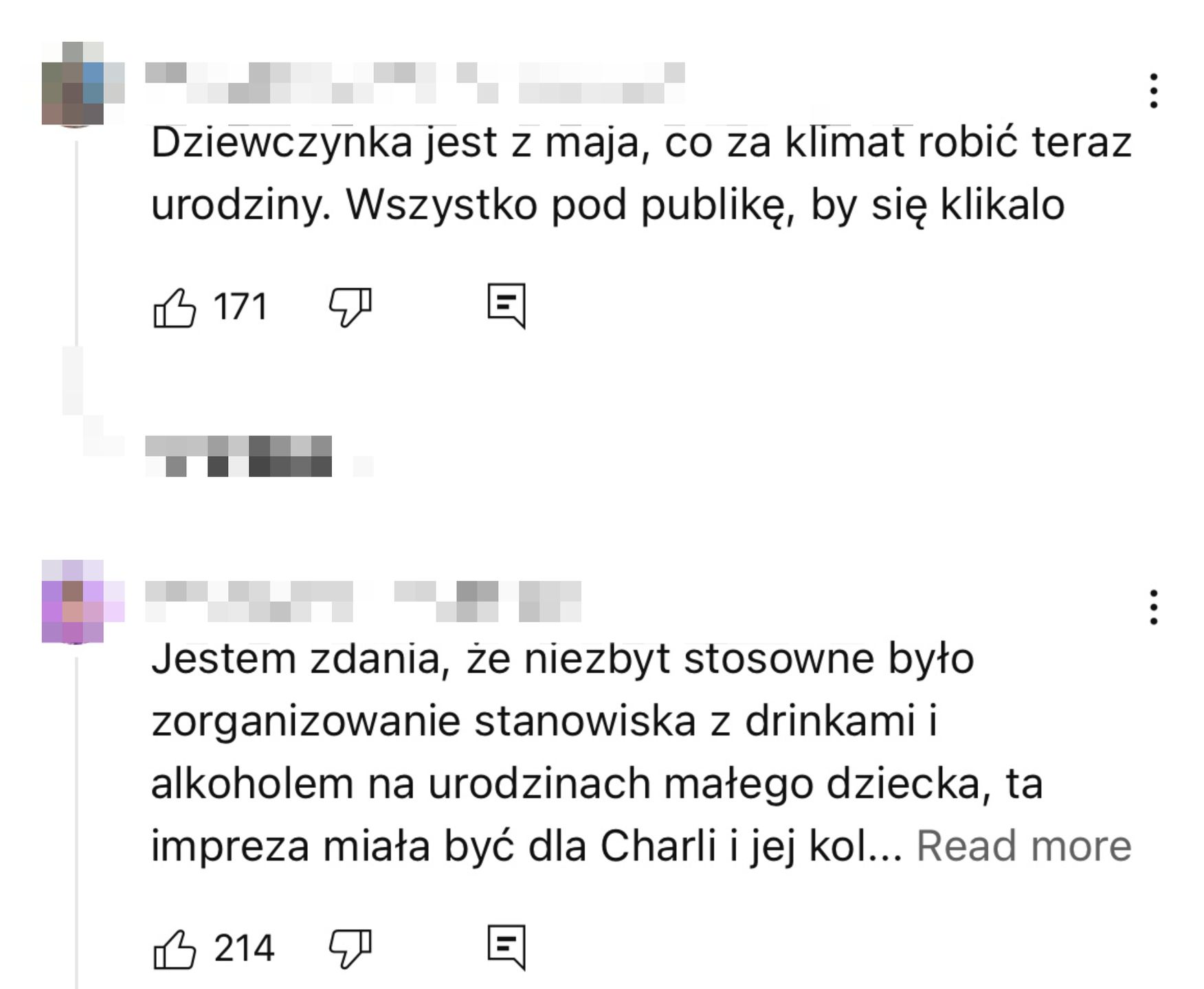 Komentarze po urodzinach córki Andziaks
