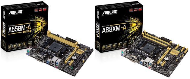 ASUS A55BM-A/USB3 i A88XM-A płyty główne zdjęcie opakowanie