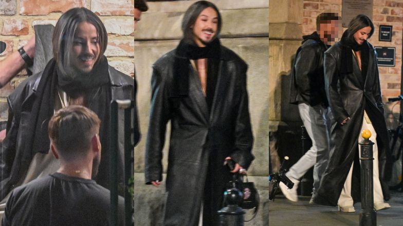 Michał Szpak nocną porą snuje się po stolicy z prawie gołą klatą