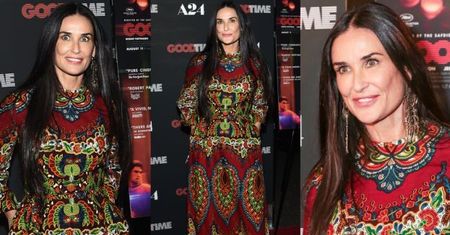 Demi Moore w etnicznej sukience