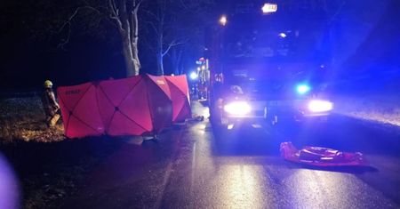 Volkswagen uderzył w drzewo, mężczyzna zginął na miejscu