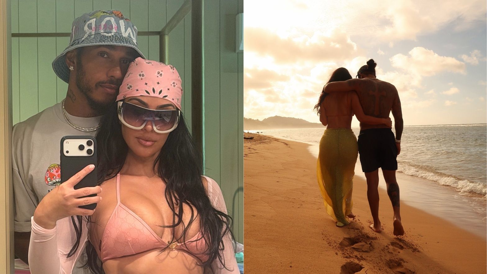 Kim Kardashian i Lewis Hamilton na wspólnych wakacjach