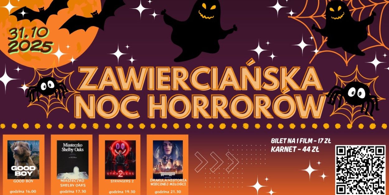 Zawiercie: Zawierciańska Noc Horrorów – emocje, dreszcze i dobra zabawa w MOK Zawiercie!