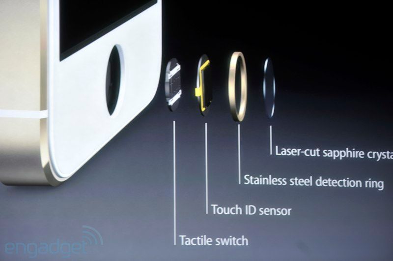 iPhone 5s - czytnik linii papilarnych (fot. engadget.com)
